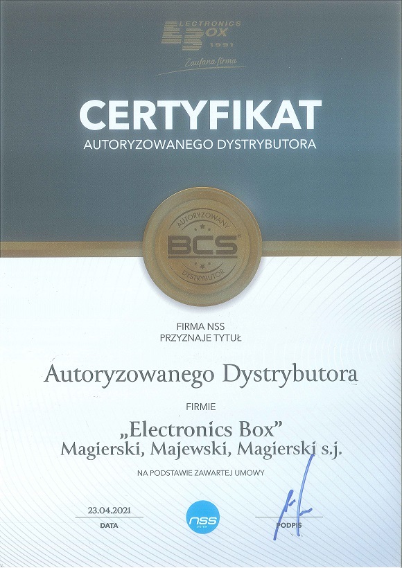 Certyfikat dystrybutora BCS